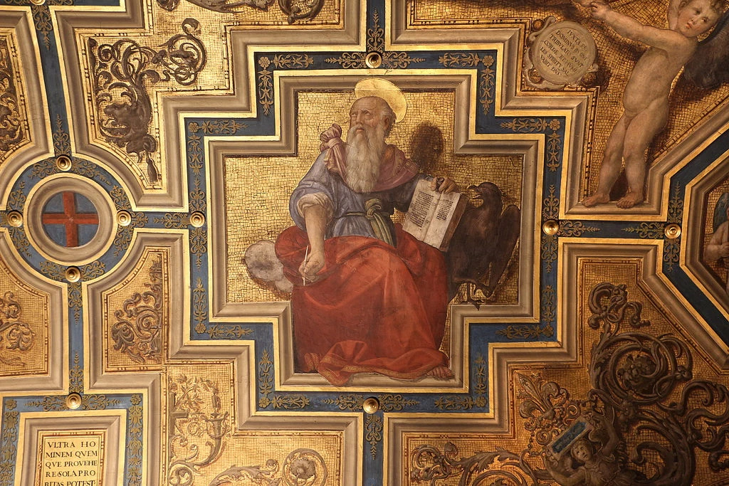 Cappella dei priori, affreschi di Ridolfo del Ghirlandaio - Palazzo Vecchio, Firenze, evangelista